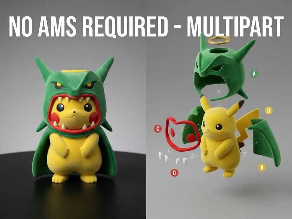 Pikachu Rayquaza Poncho