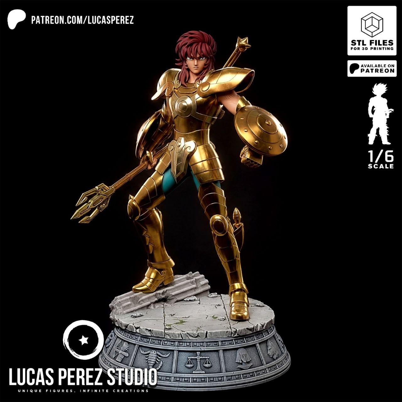 07 - Young Libra Dohko - Saint Seiya - STL Forge