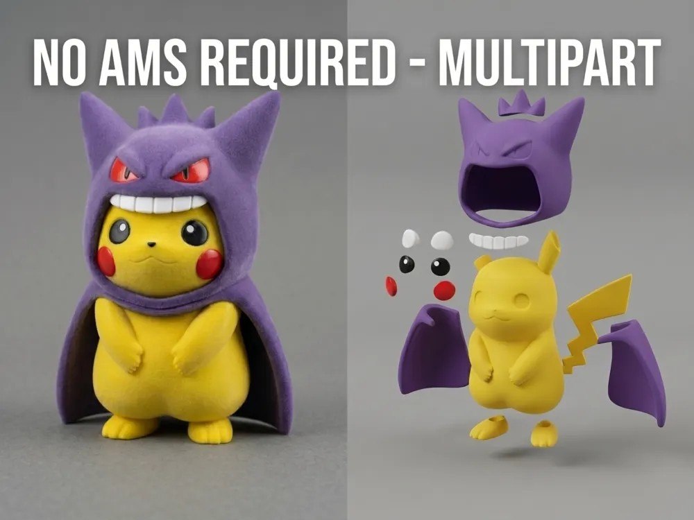Pikachu Gengar Poncho