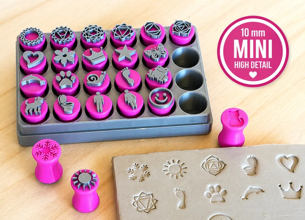 Mini Clay Stamp Set 10 Mm High Detail 02 Nozzle Required Model F