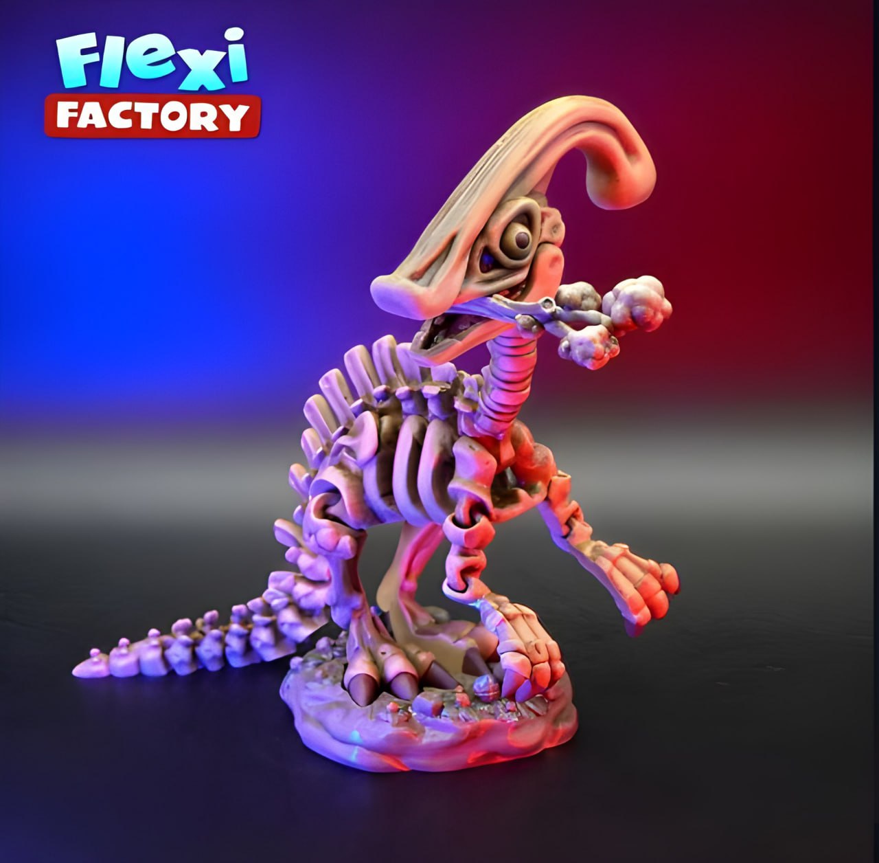 Flexi Factory Skeleton Parasaurolophus