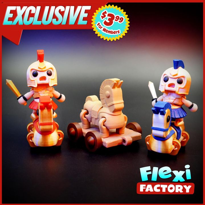 Exclusive Flexi Factory Gladiator And Horse Now 3 99 For Tribes