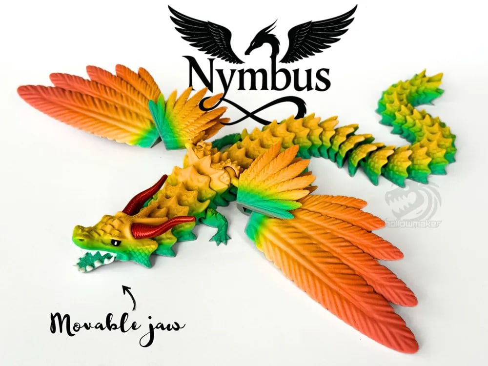 Nymbus Winged Dragon By Hollowmaker V008 100% Stls