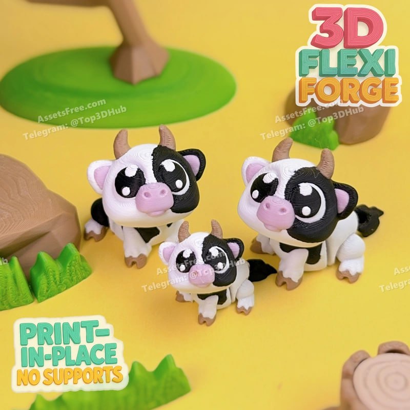 Cow 3D Flexi Forge