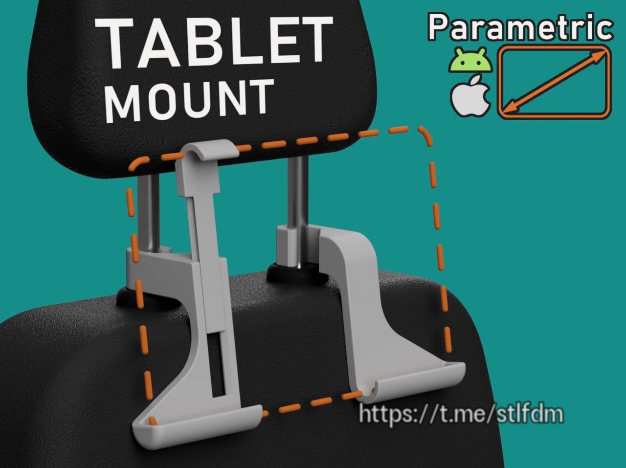Car-Tablet-Mount-Parametric-Model Files