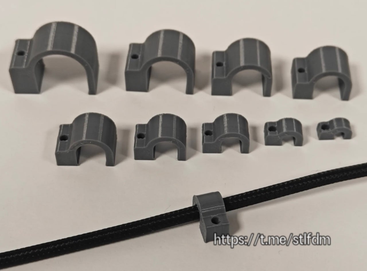 Nail-In-Cable-Clips-10-Sizes-3mm-To-15mm-Model Files