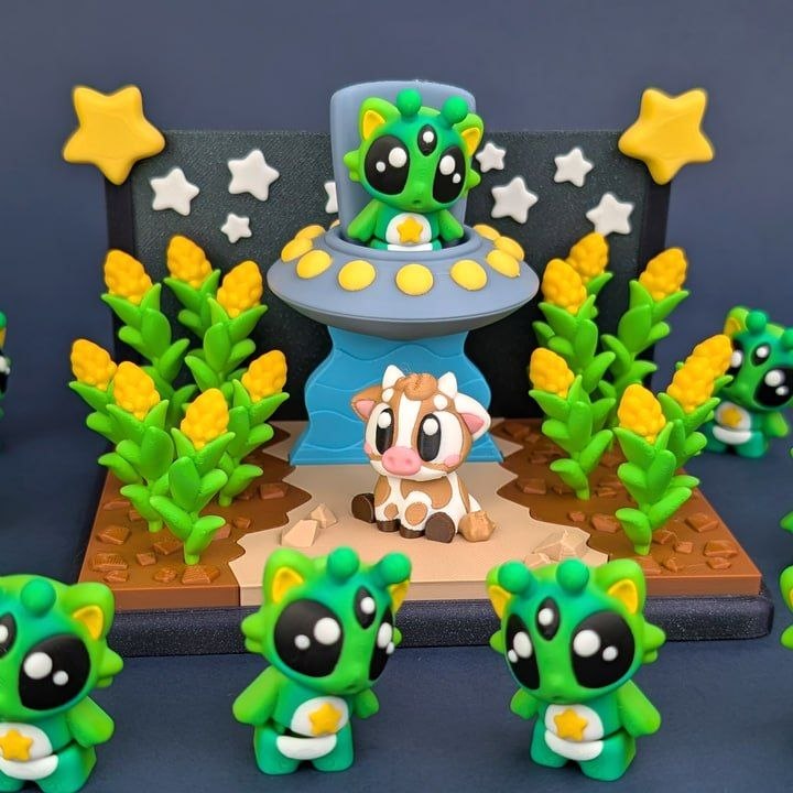 3DGOB - FlexiAlien CowAndPlayset