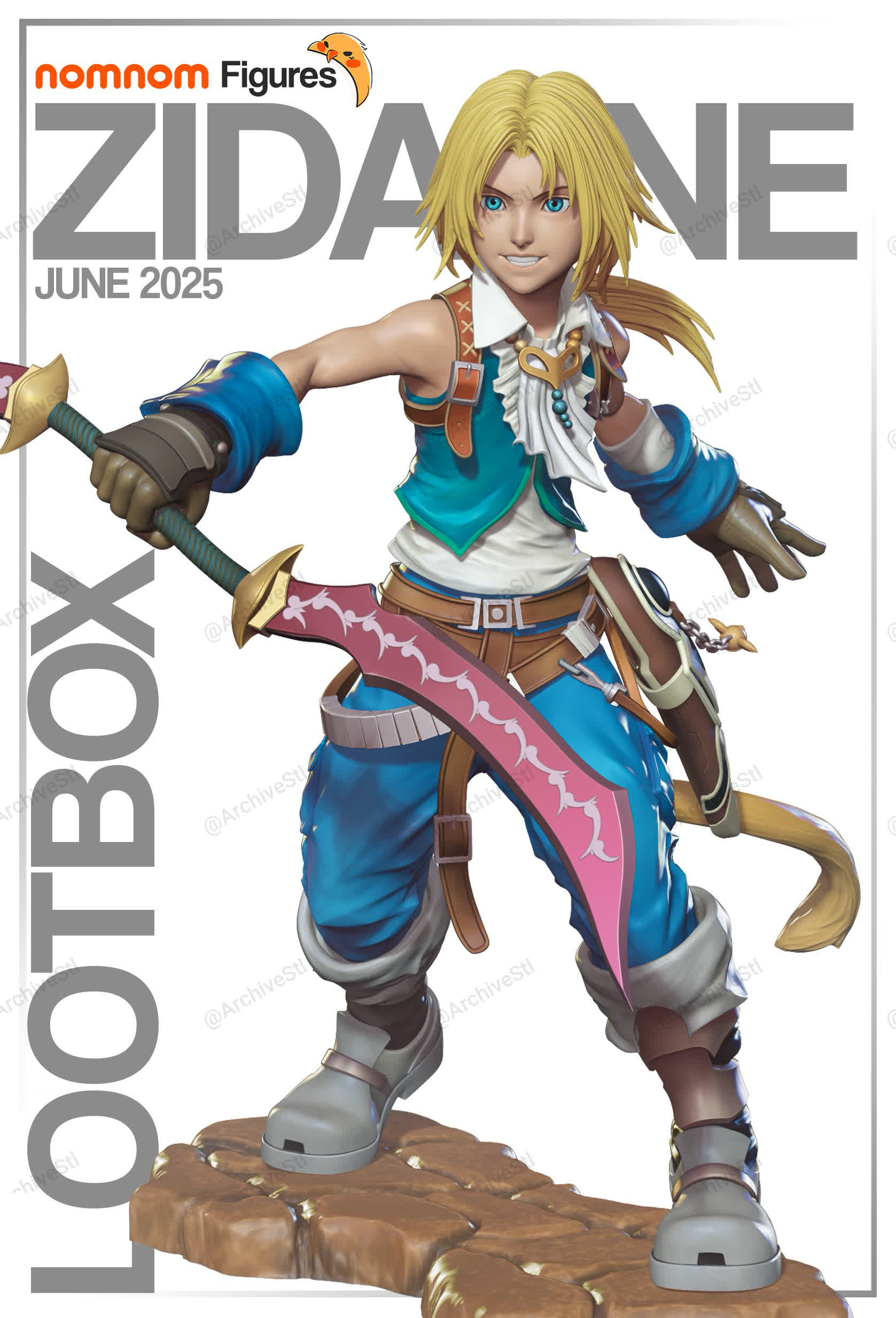 Nomnom Figures Zidane Tribal Final Fantasy IX