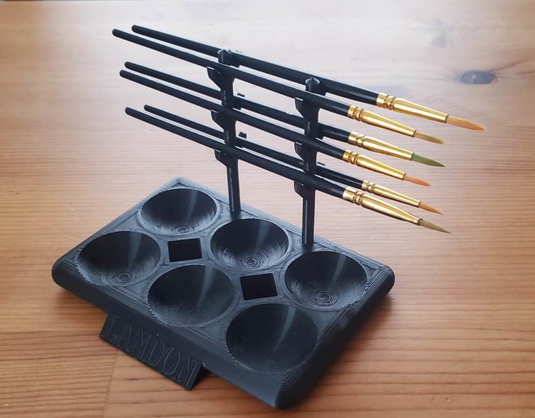 Paint Pallet With Brush Holders