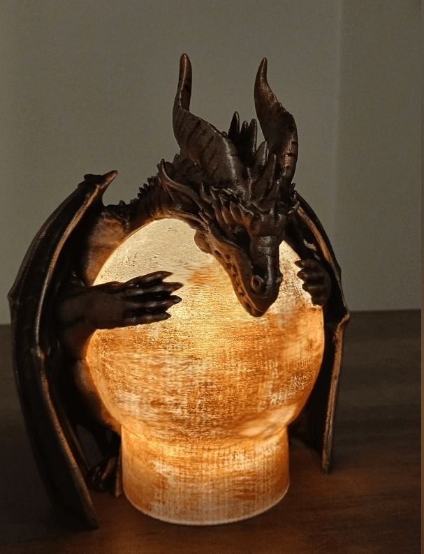 Dragon Guardian Orb Lamp
