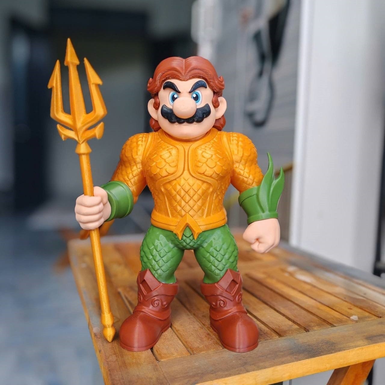 Aquario Mario X Aquaman Fusion Fan Art No Ams