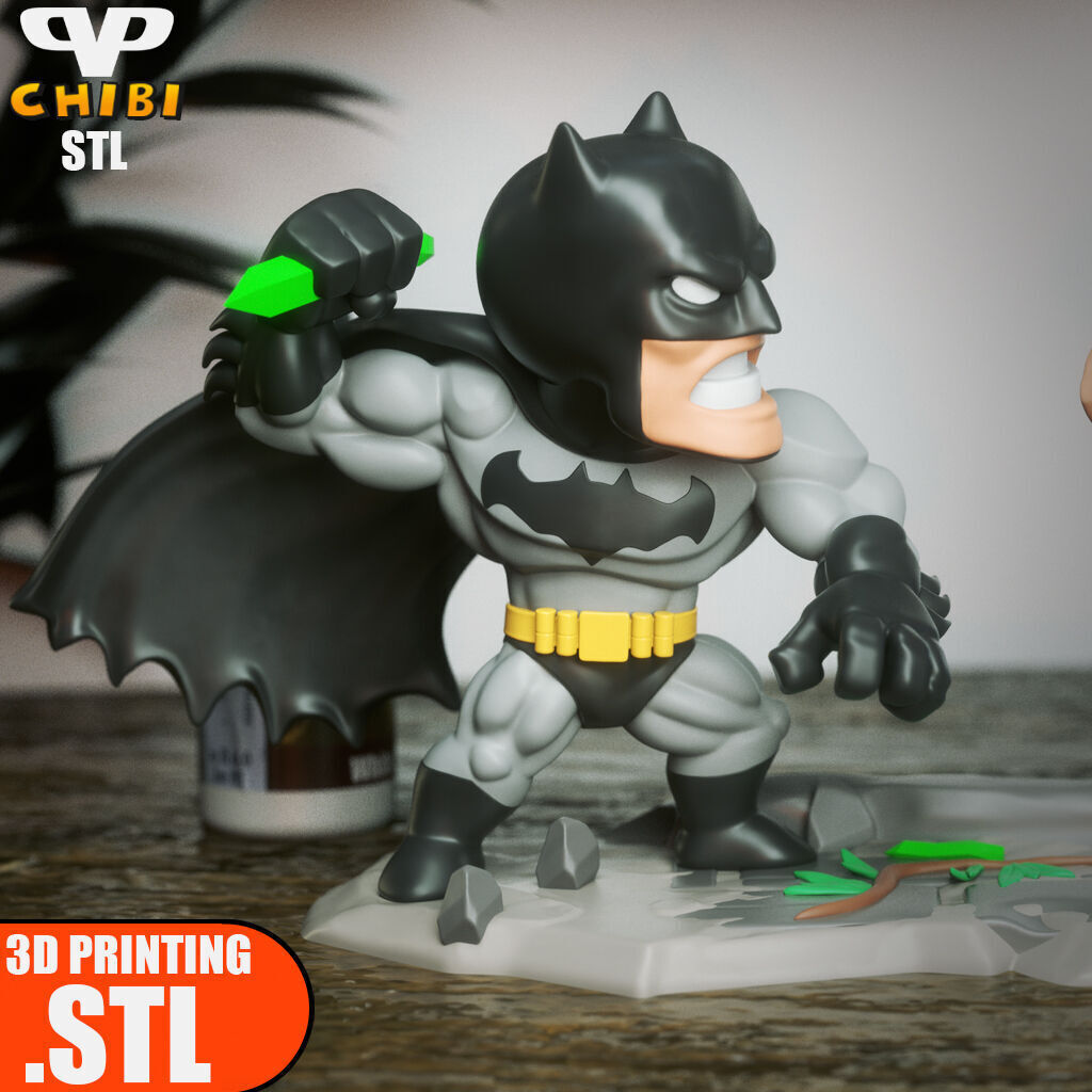СHibi STL - Batman Superman Chibi T Me MOXOMOR Aka