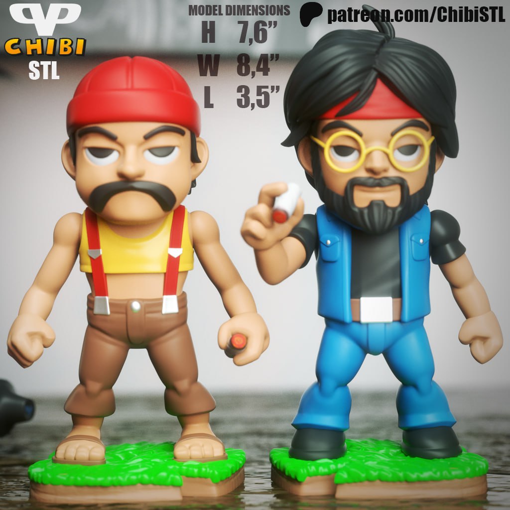 СHibi STL - Cheech And Chong T Me MOXOMOR Aka