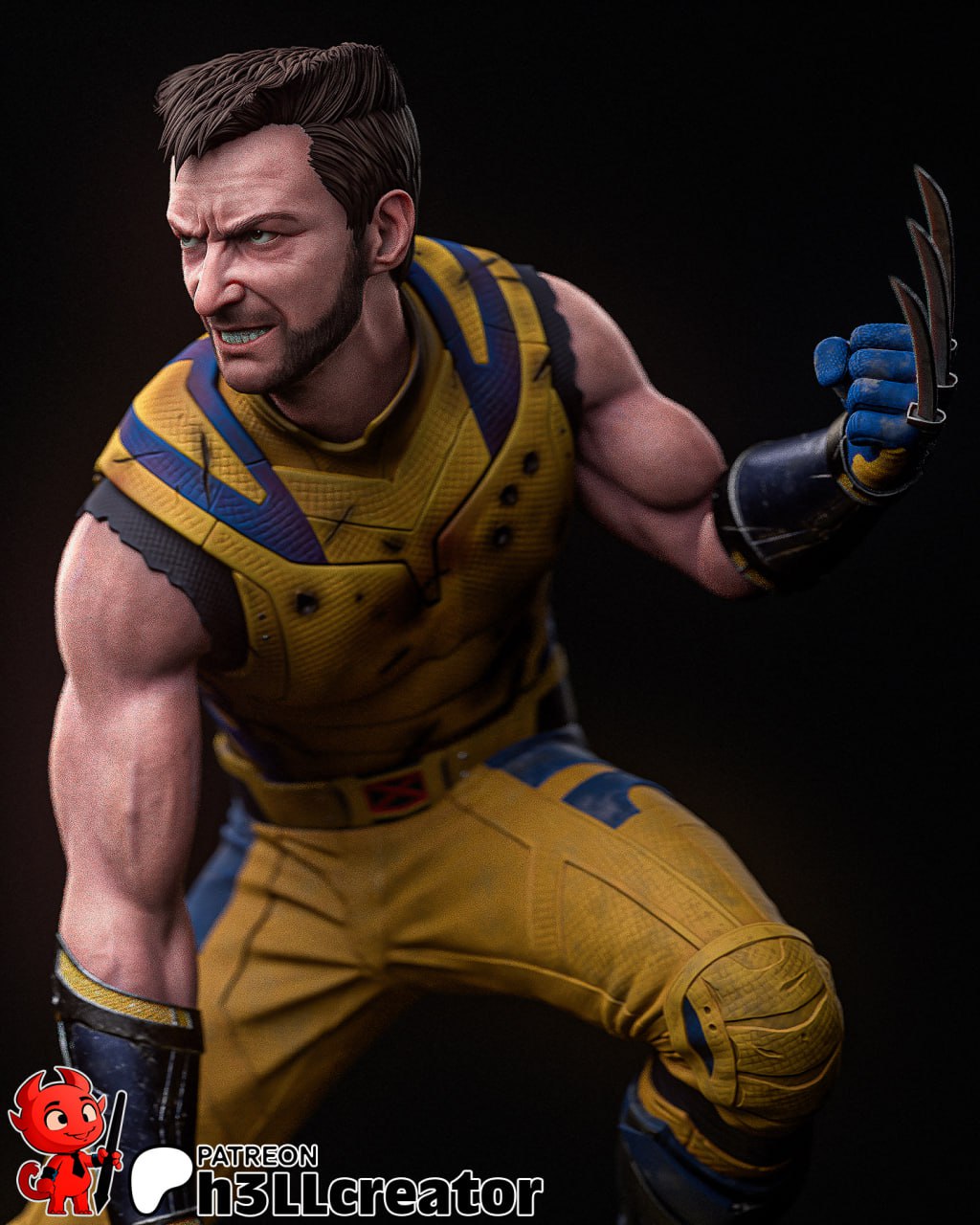 H3LL Creator – Wolverine Hugh Jackman — 3D Print Model STL