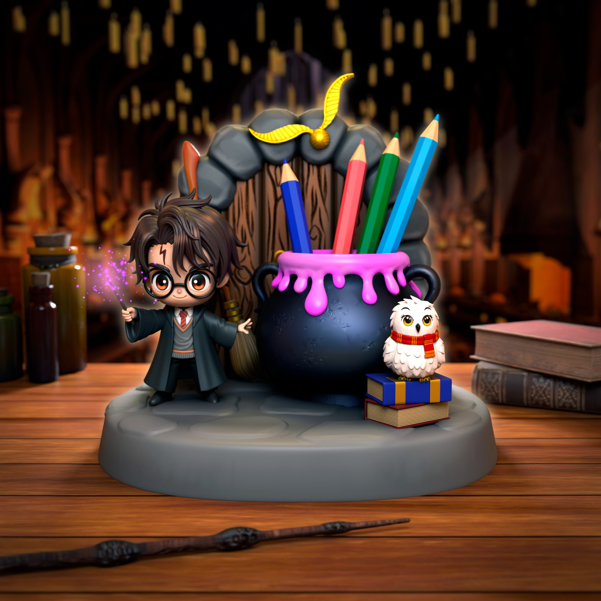Wizard Cauldron Pen Holder By BlueSpray