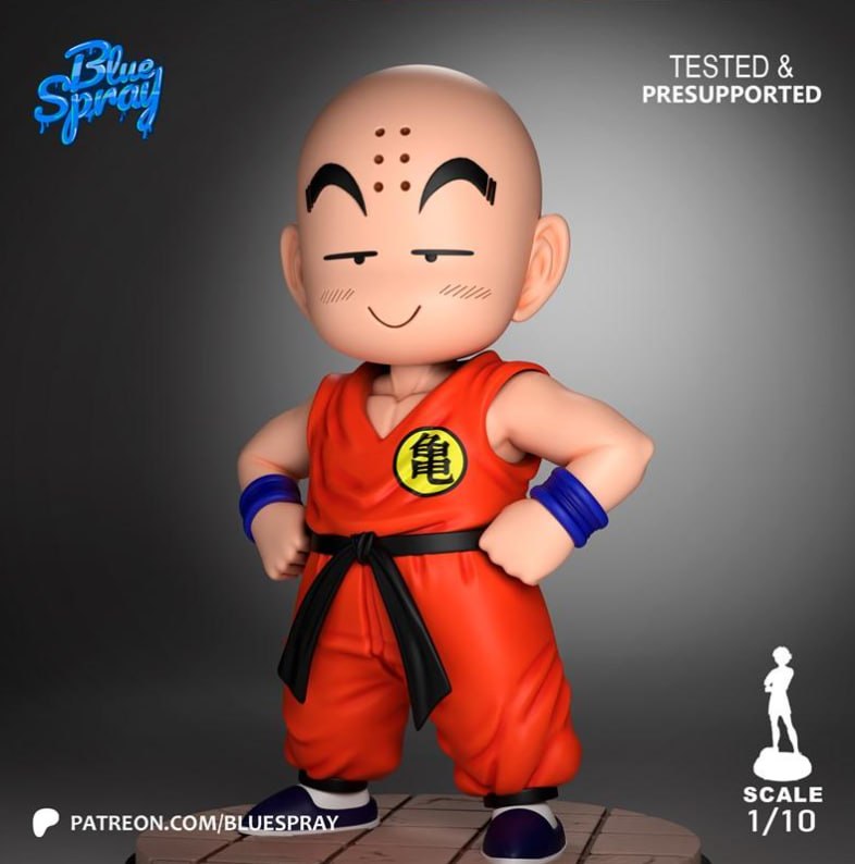 Blue Spray Krillin KidDragon Ball