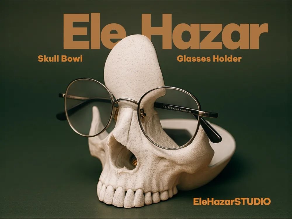 Glasses Holder Skull Bowl