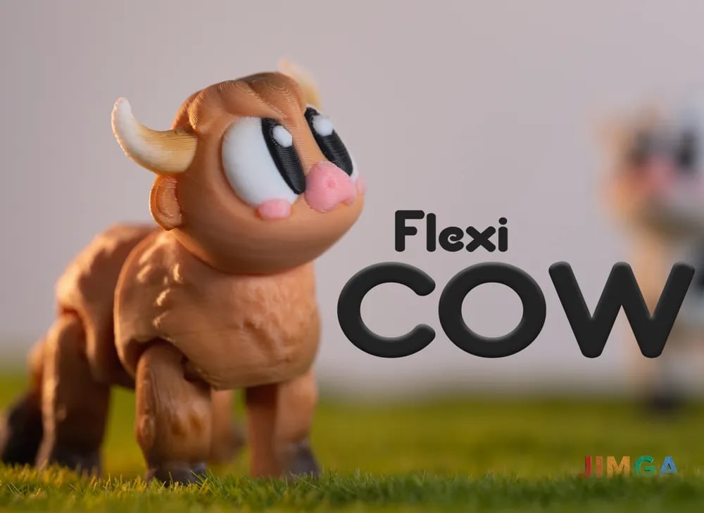 Otis The Cow Articulated Keychain