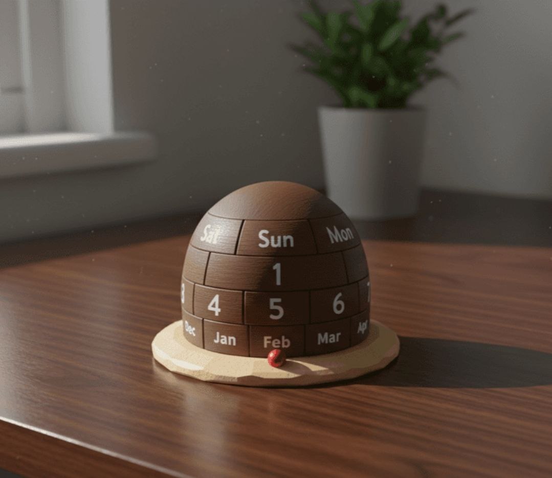 Retro Rotating Calendar
