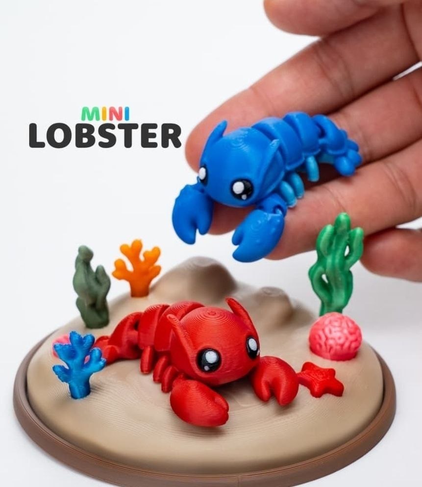 Mini Articulated Lobster And Keychain