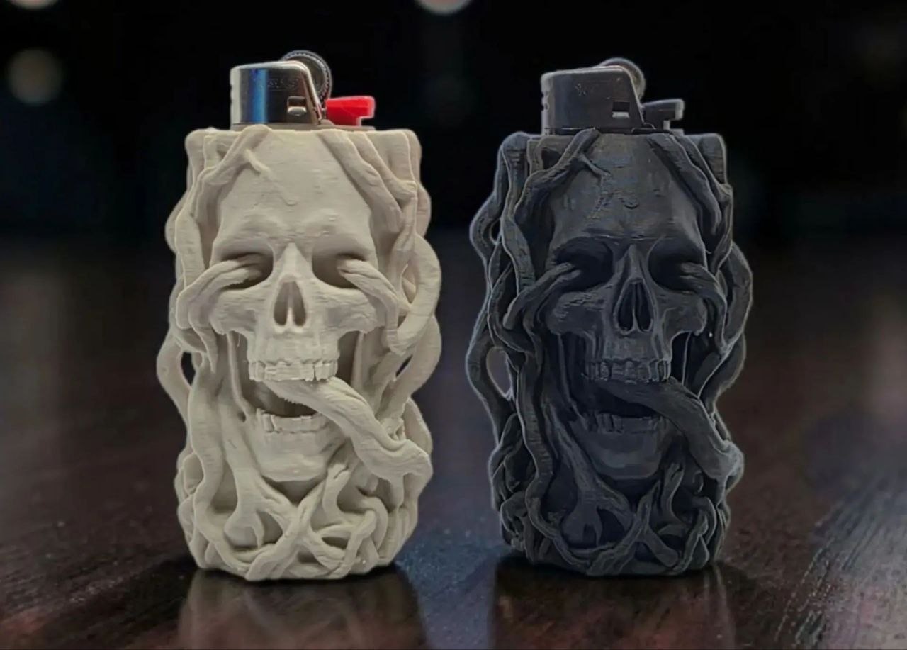 Rooted Skull Bic Sleeve