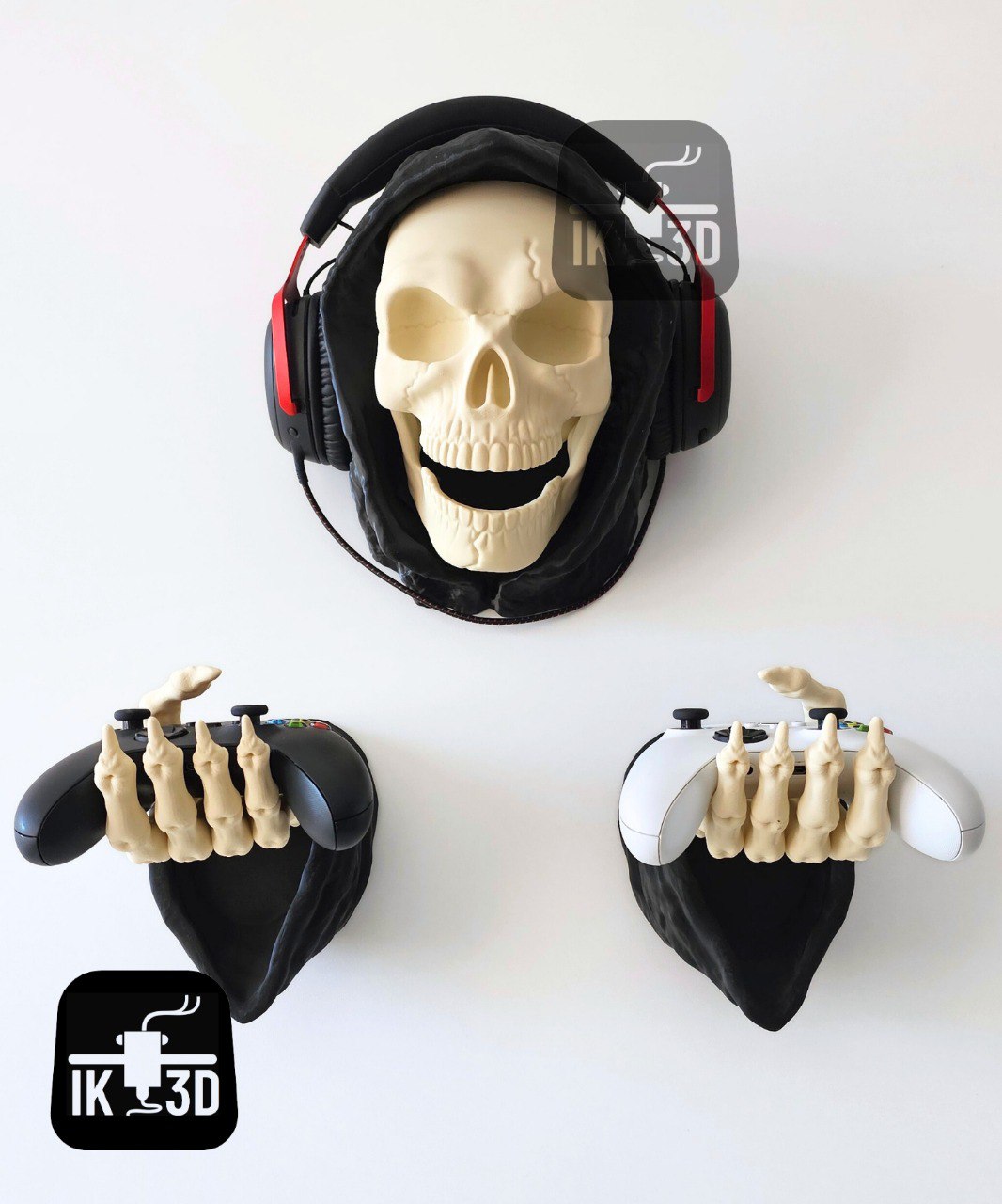 Wall Mounted Grim Reaper Controller And Headset Holder