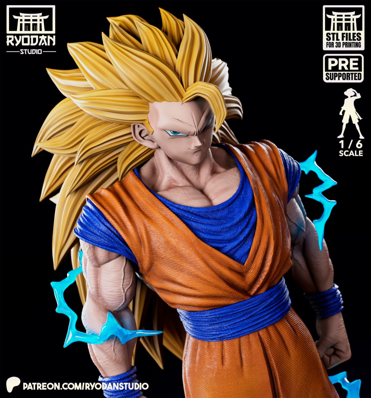 Ryodan Studio – Goku SSJ3 – Dragon Ball – 3D Print Model STL
