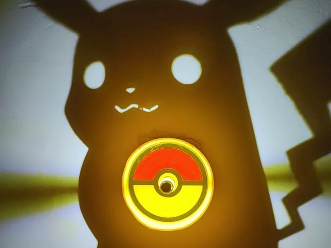 Lampara Proyeccion De Sombra Pikachu