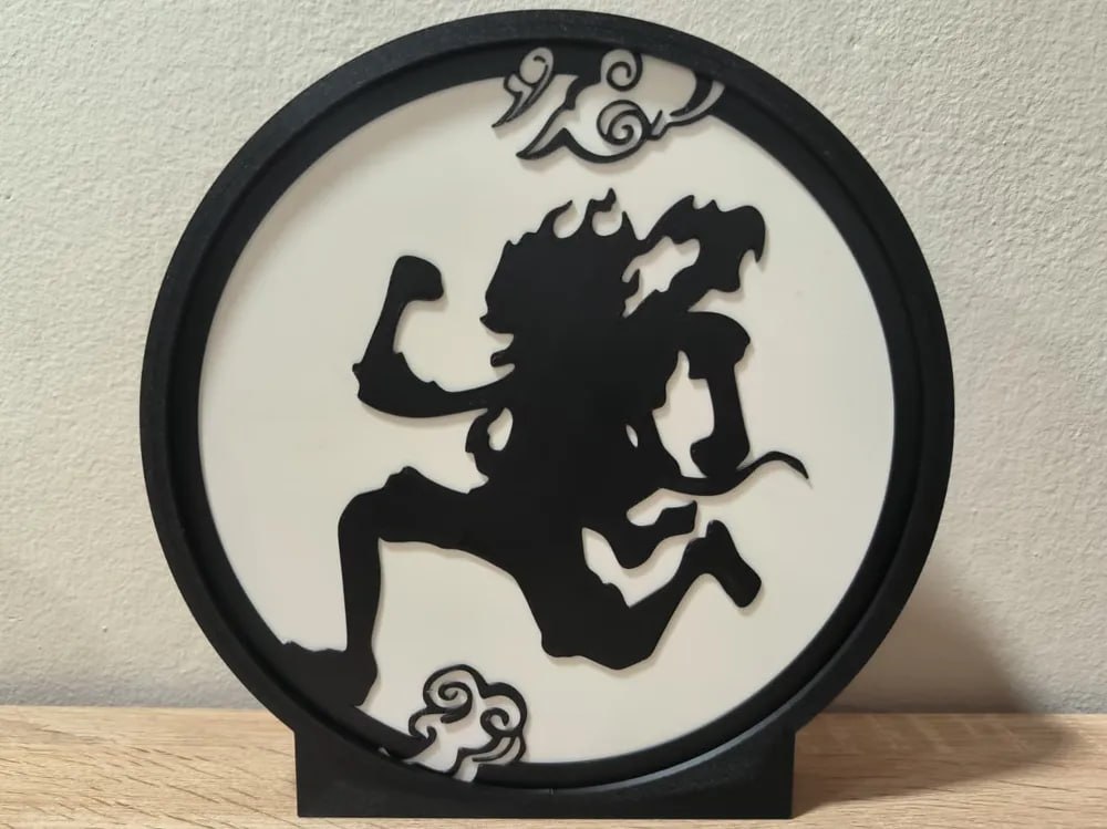 LáMpara De One Piece - Silueta Minimalista Gear 5 Nika