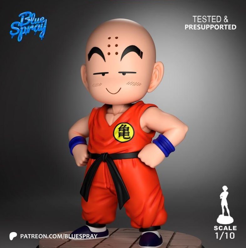 Blue Spray Krillin KidDragon Ball