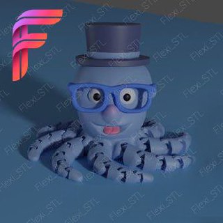 Flexi STL Hat Glasses Octopus