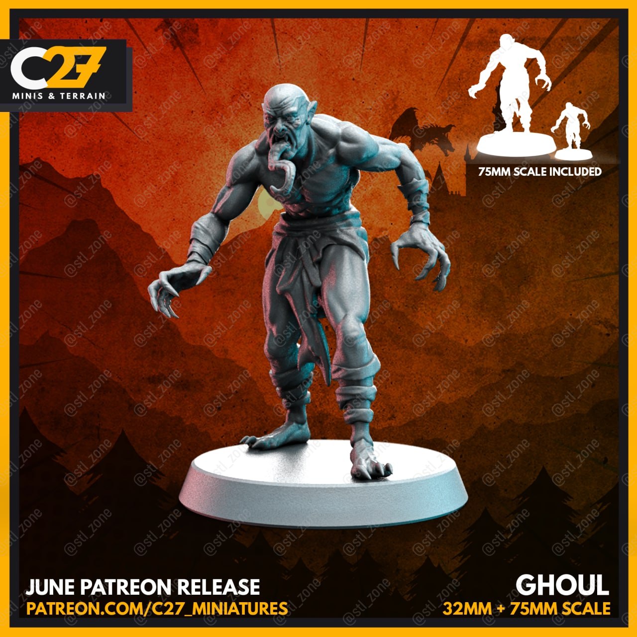 Ghoul-32mm-And-75mm-Scale