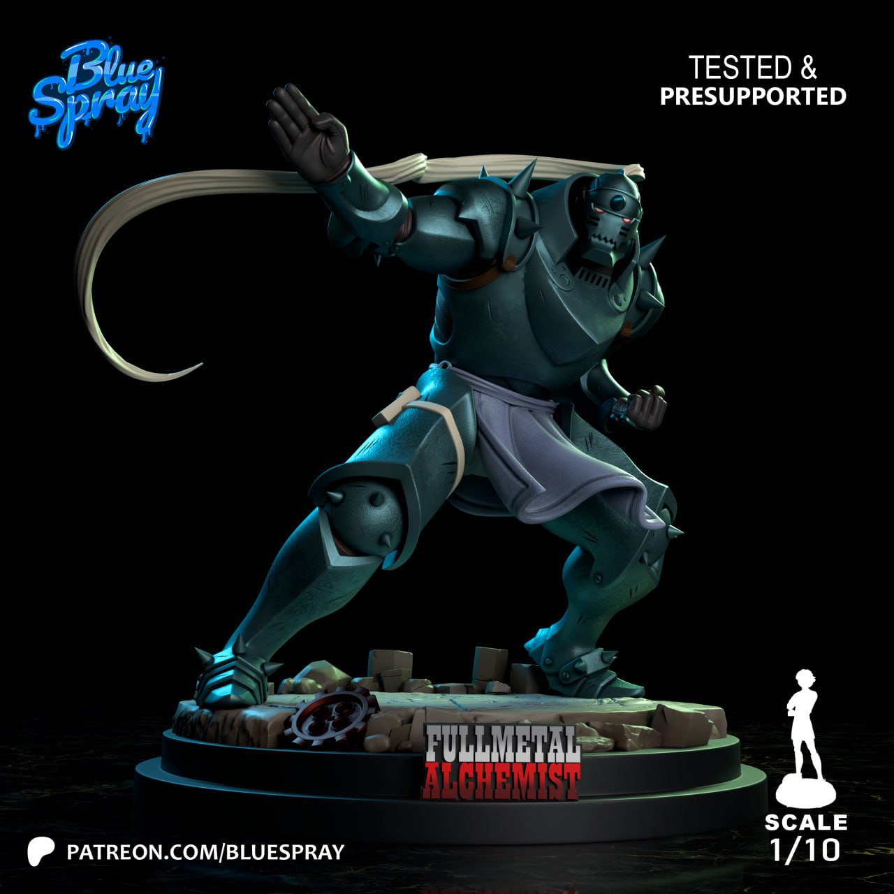 Blue Spray - Alphonse Elric T Me MOXOMOR Aka