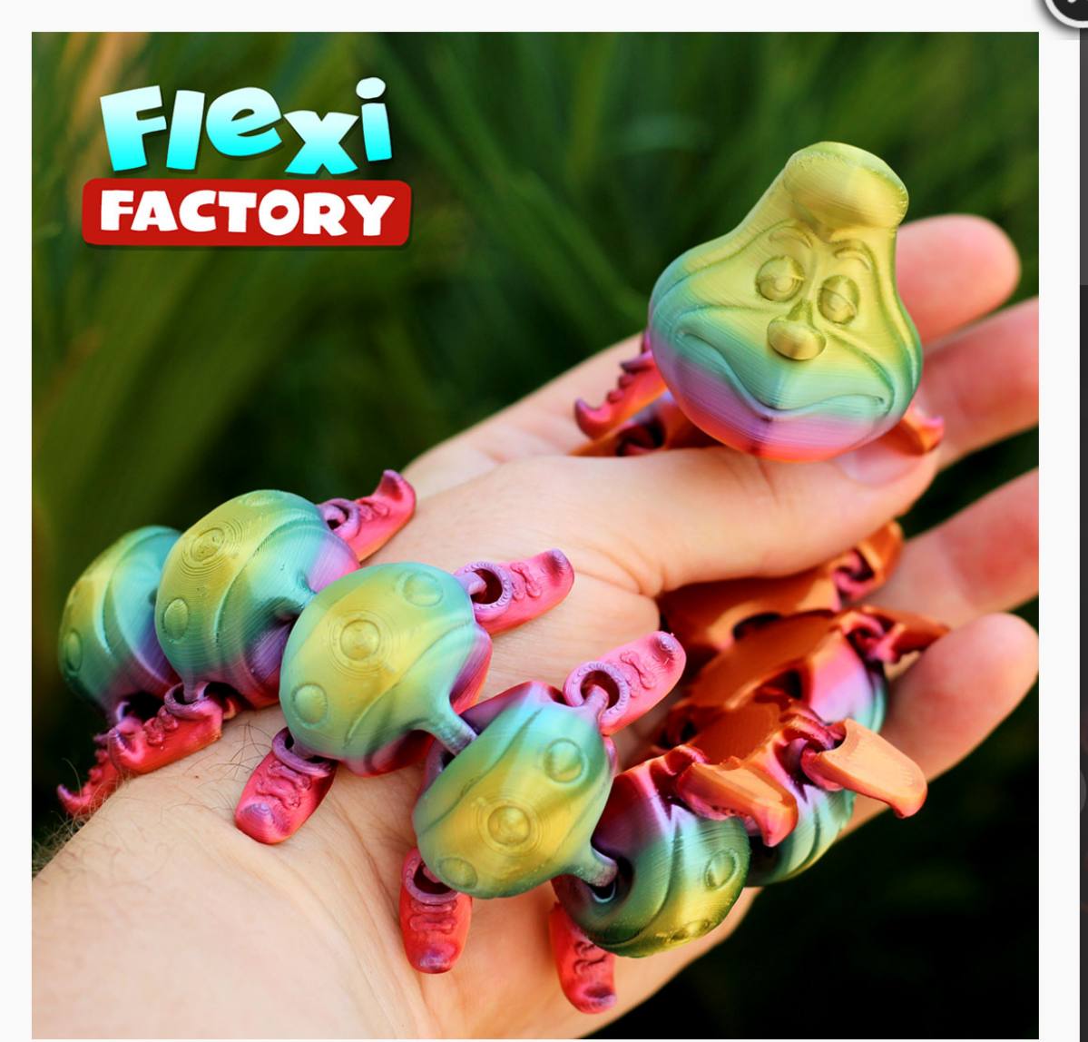 Flexi Print In Place Cute Caterpillar