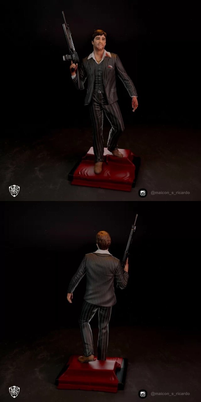Tony Montana - Scarface Fanart Statue - Maicon Ricardo