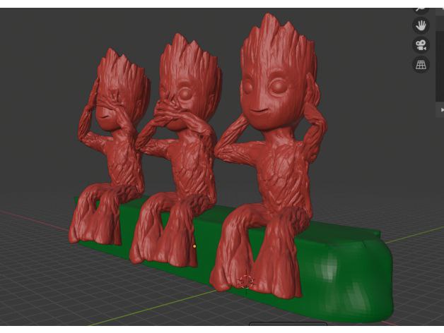 3 Wise Baby Groot - STL 3D Portugal
