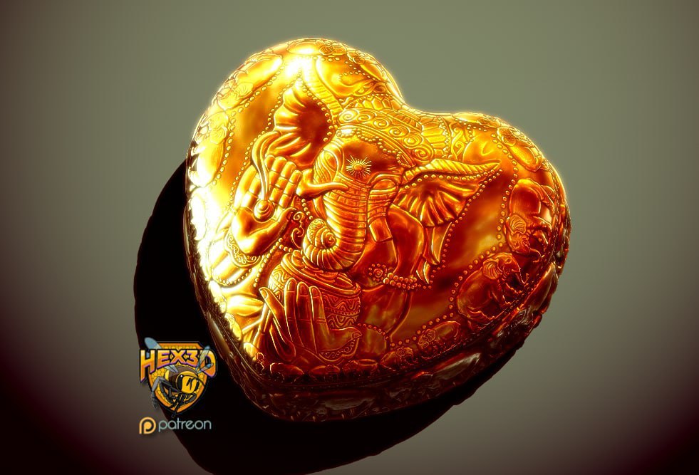 Hex3D Elephant HeartBox