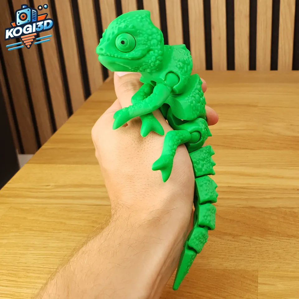 Print-In-Place-Articulated-Flexy-Chameleon-Model Files