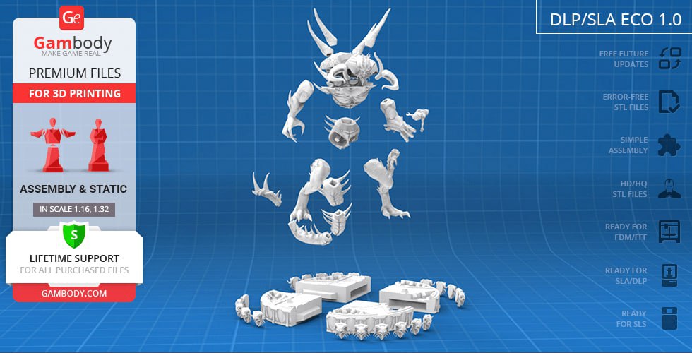 Diablo Heroes Diablo II Classic 3D Printing Figurine SLS