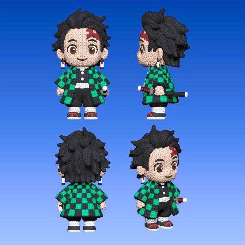 Tanjiro Knitted Keychain