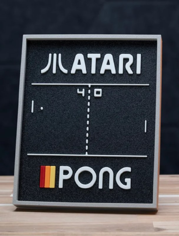 Pong FREE Arcade Game Picture Frame Kit No Supports, No AMS, No