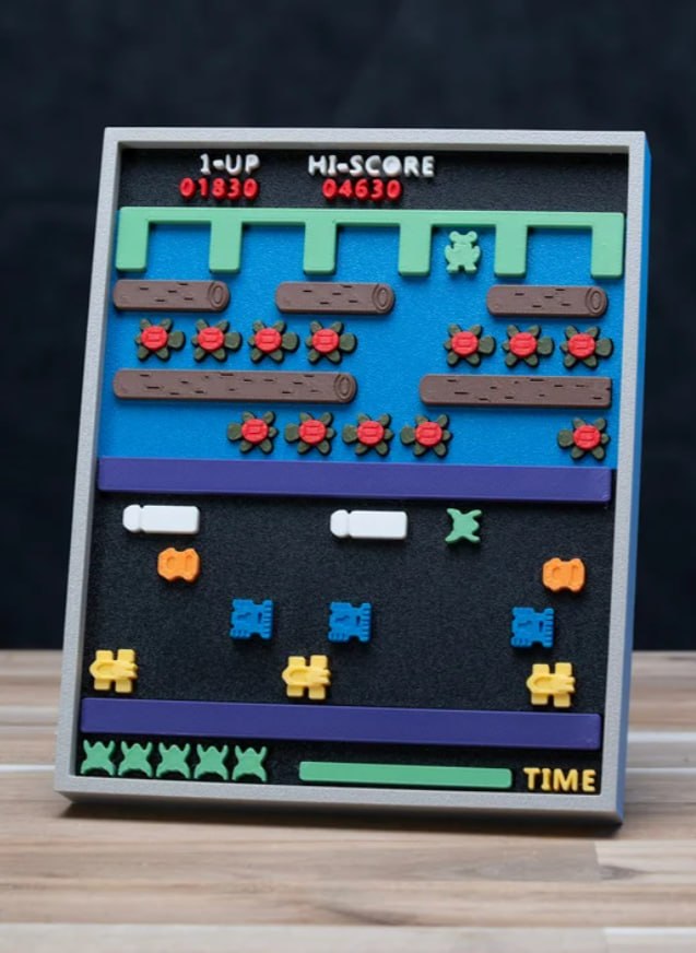 Frogger Arcade Game Picture Frame Kit No Supports, No AMS, No Glue