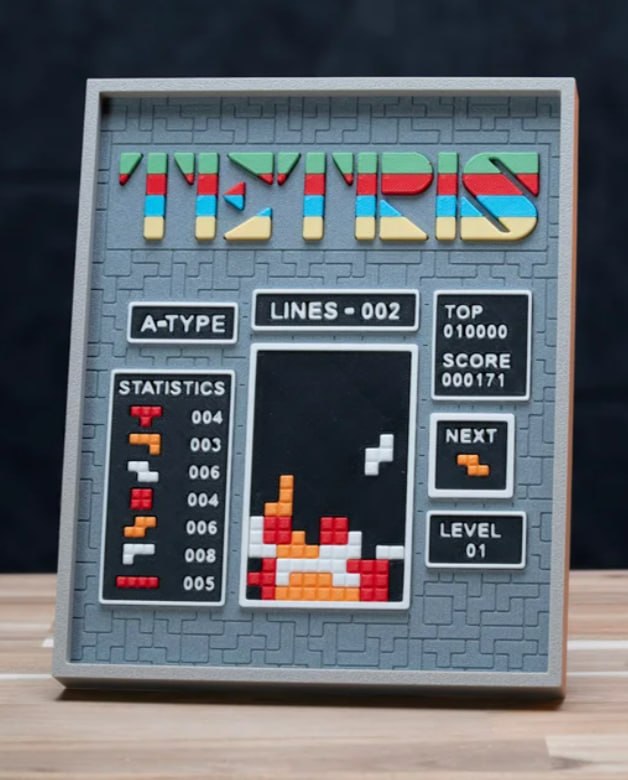 Tetris Arcade Game Picture Frame Kit No Supports, No AMS, No Glue