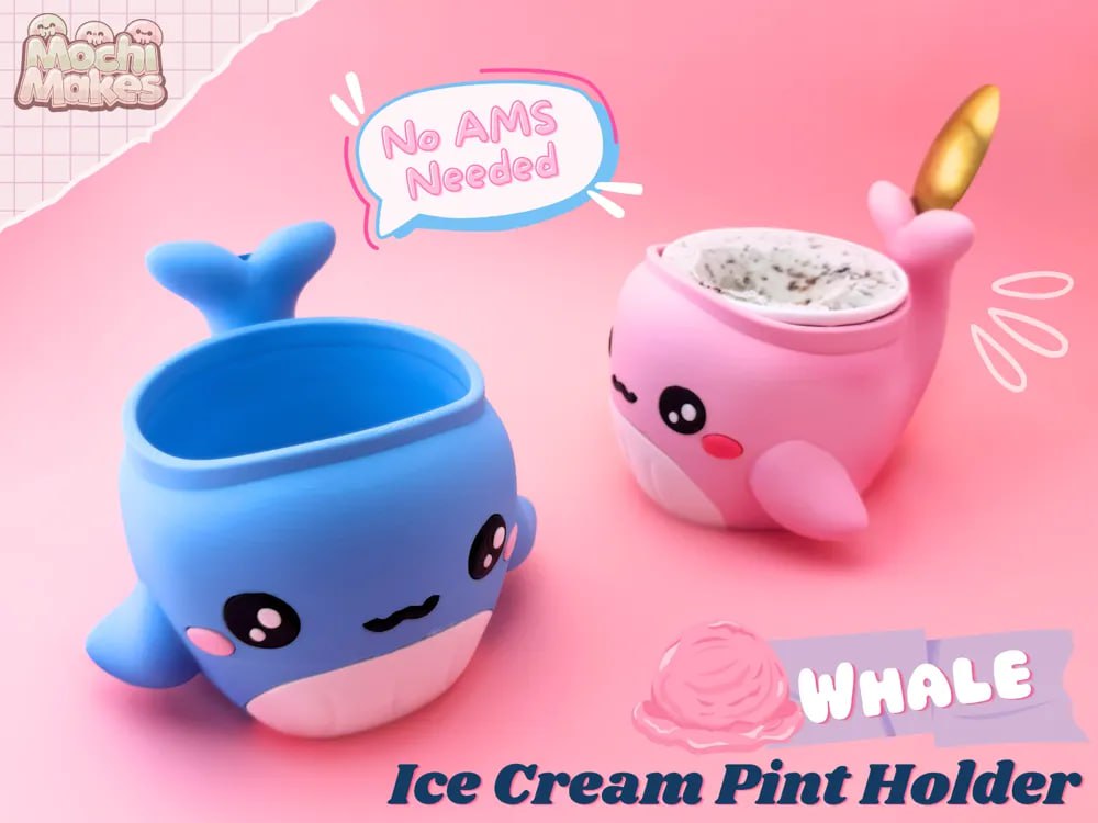 MochiMakes - Whale Ice Cream Holder