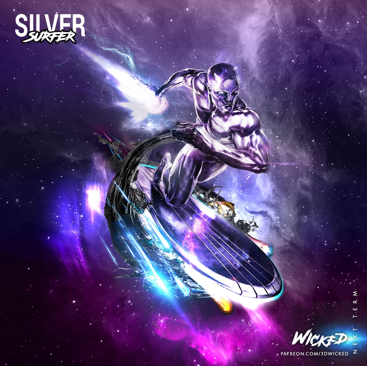 WICKED - Silver Surfer Sculpture Images