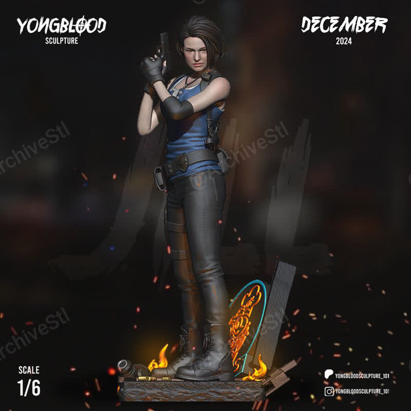 Yongblood Sculpture Jill Valentine Resident Evil