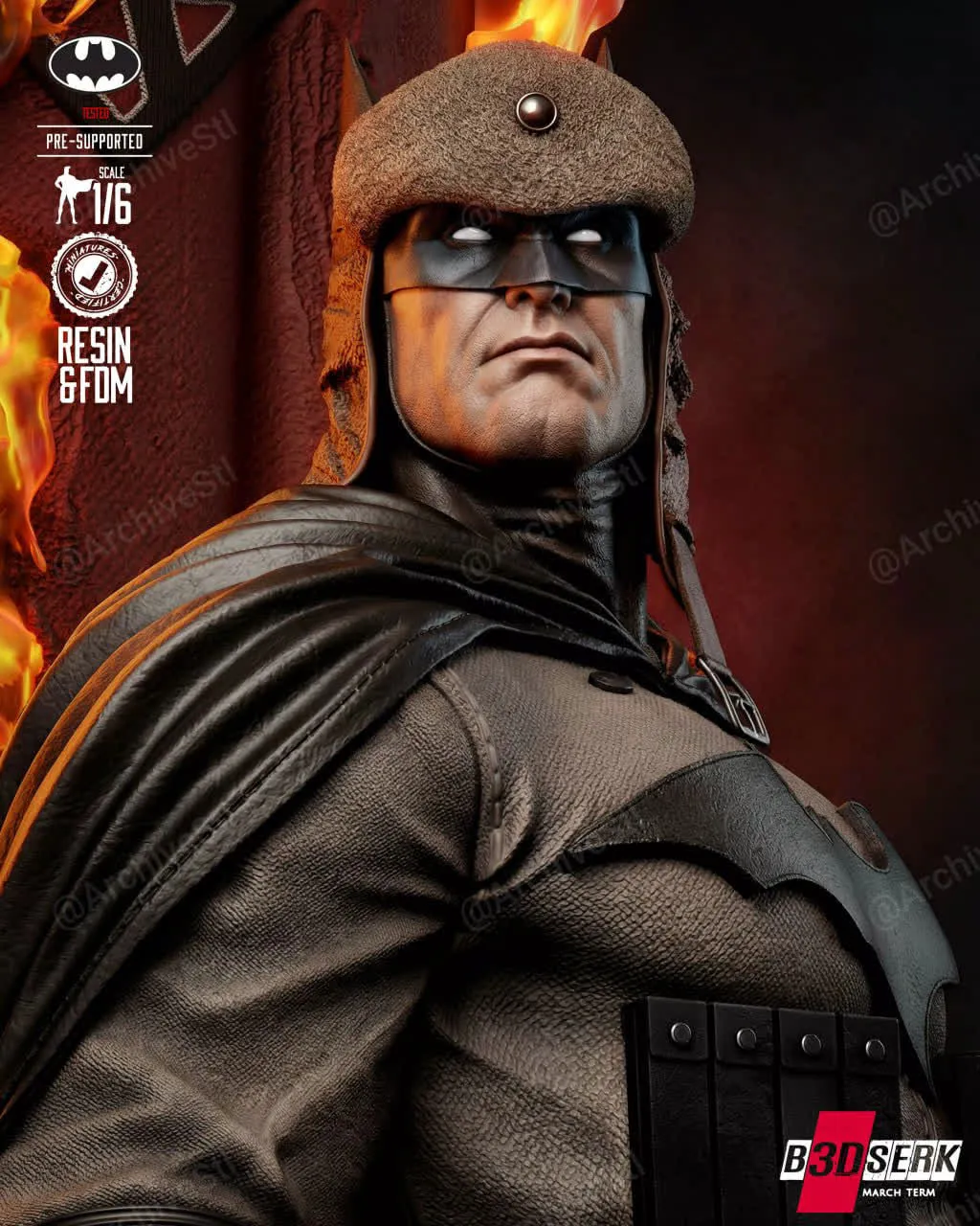 B3DSERK - Batman Red Son Sculpture