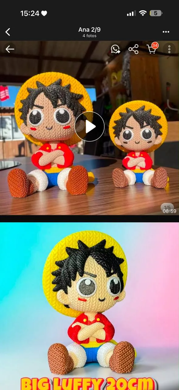 157 Luffy Crochet - Knitted - Multiparts