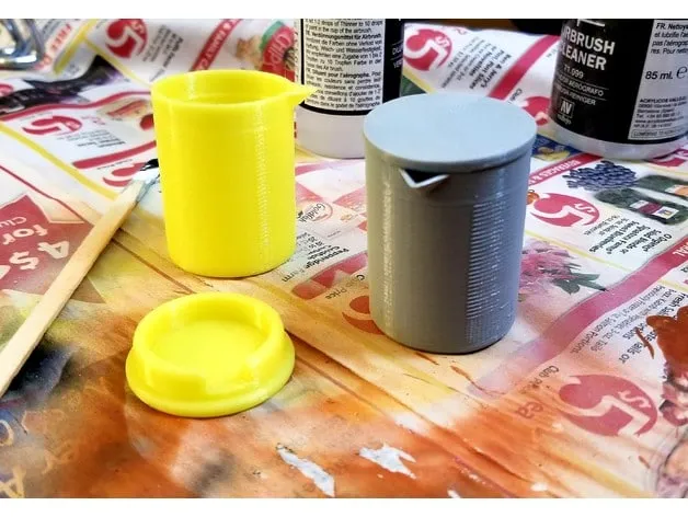 Airbrush Paint Mix Cup With Lid - STL 3D Portugal