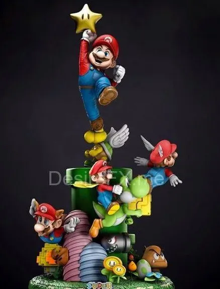 Wicked Video Game Super Mario Diorama Complete Sculpture